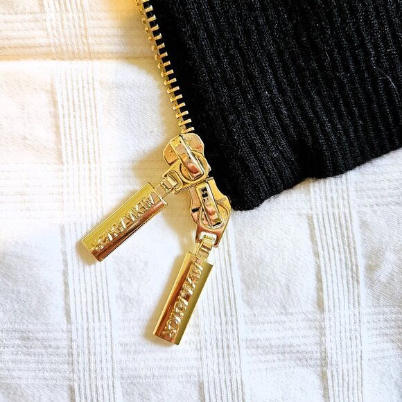 Alexia Admor Slim Fit Zip Up Black Cardigan Sweater Size Medium - Picture 11 of 15